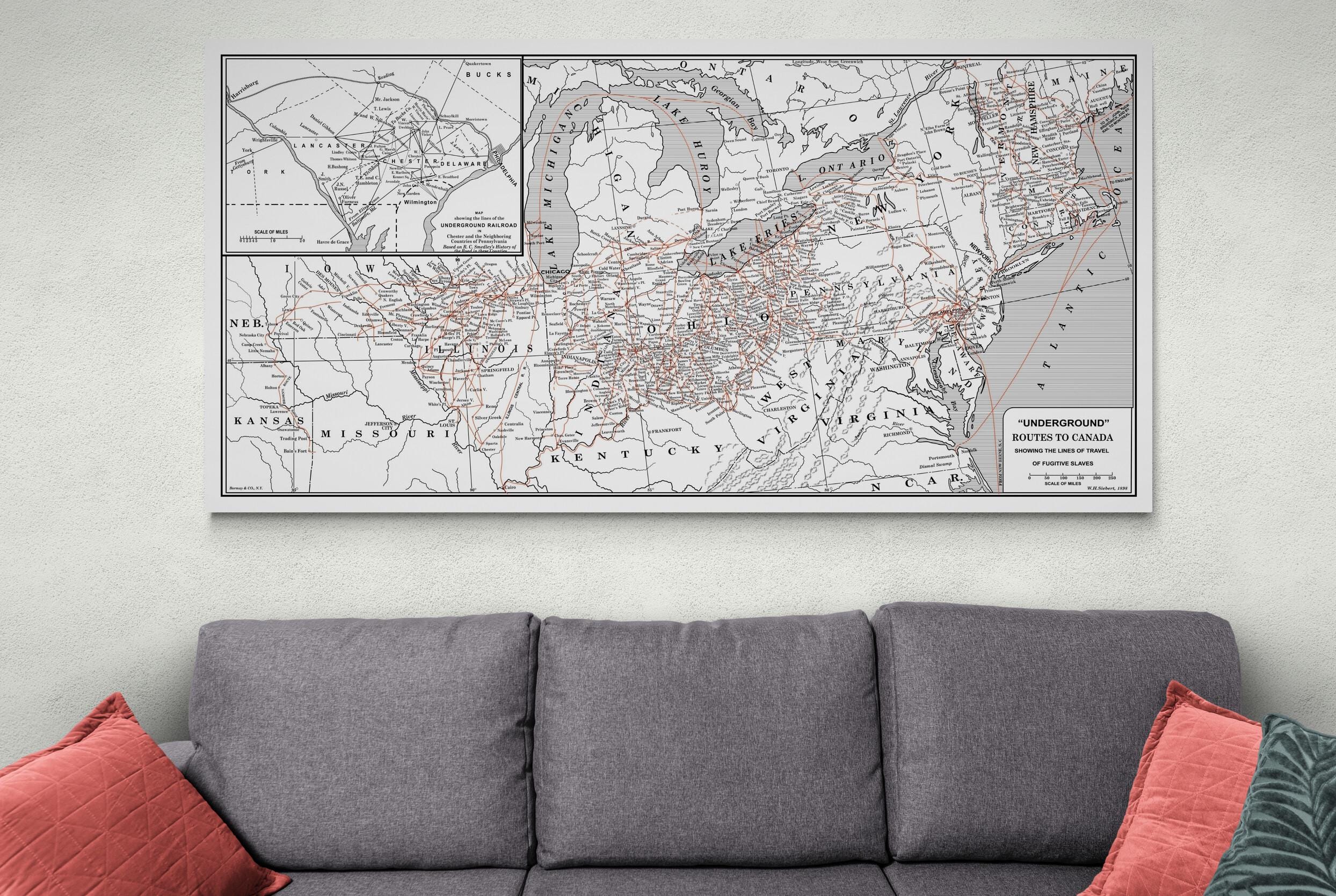 Underground Railroad Map – Historic Routes to Freedom Through the U.S ...