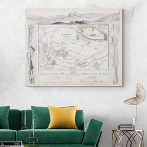 Karte des klassischen Athen Griechenland Antike Ära Weltgeschichte Kartographie Dekor Fine Art Print