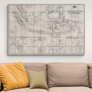 Carte des Indes néerlandaises de 1842, Empire colonial néerlandais, histoire, cartographie, décor, impression d'art