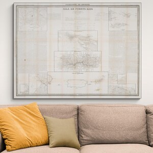 Puerto Rico Colonial Map 1851 Map of Puerto Rico – Spanish Colonial Cartography Showing Cities ...