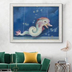17th Century Piscis Austrinus Sternzeichen Illustration Sternzeichen Konstellation Astrologie Dekor Fine Art Print