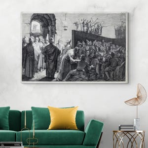 Plato’s Allegory of the Cave – 17th Century Engraving Art Print | Western Philosophy History Decor | Fine Classical Thought Poster
