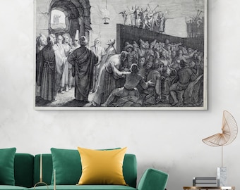Plato’s Allegory of the Cave – 17th Century Engraving Art Print | Western Philosophy History Decor | Fine Classical Thought Poster
