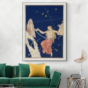 17th Century Andromeda Sternzeichen Illustration Sternzeichen Konstellation Astrologie Dekor Fine Art Print