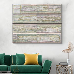 Tabula Peutingeriana Kaart van Romeinse wegen Oude Romeinse geschiedenis Cartografie Decor Fine Art Print
