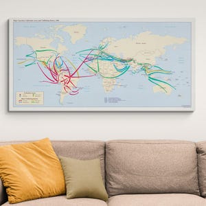 1989 CIA-verdovende middelen Teelt en handel Wereldkaart War on Drugs Geschiedenis Cartografie Decor Fine Art Print