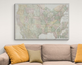 1880 Map of U.S. Railroads – Historic Map Showing America’s Gilded Age Railroad Expansion and National Connectivity in the Industrial Era