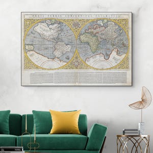 1587 World Map by Rumold Mercator – Historical Early Western Cartography from the Age of Discovery Showing Continents, Oceans & Trade Routes
