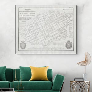 1841 Map of Havana Cuba Caribbean Cuban Cartography History Decor Fine Art Print