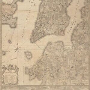 1767 Ratzer City Plan Map of New York NYC Colonial Revolutionary War ...