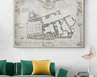 1747 Map of Whitehall & Great Scotland Yard – Historic London Cartography Showing Early Police Districts, Streets and Government Buildings