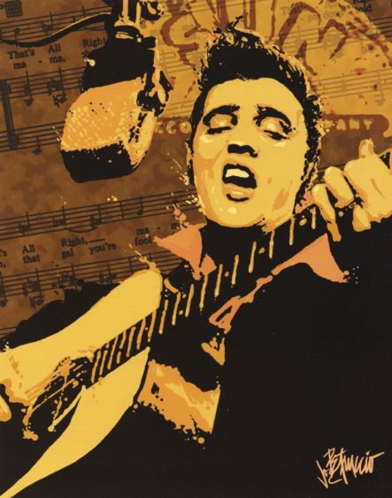 Elvis Presley Sun Records 8x10 Art Poster Print Etsy