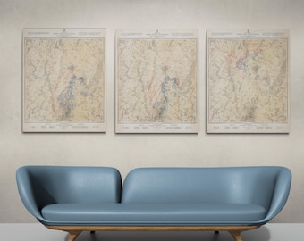 Zestaw map bitwy pod Gettysburgiem z 1863 r. – kartografia wojny secesyjnej – pozycje na polu bitwy, ruchy wojsk i historyczna strategia wojskowa
