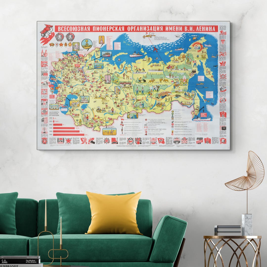 1980 Pictorial Map of the Soviet Union – Late Cold War-era Illustrated ...