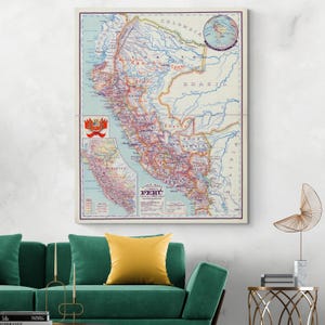 1916 Karte der Republik Peru Südamerika Geographie Peru Kartographie Geschichte Dekor Fine Art Print