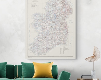 Mappa della lingua gaelica dell'Irlanda - Cartografia in lingua irlandese che mostra contee, fiumi e toponimi storici nel panorama culturale dell'Éire