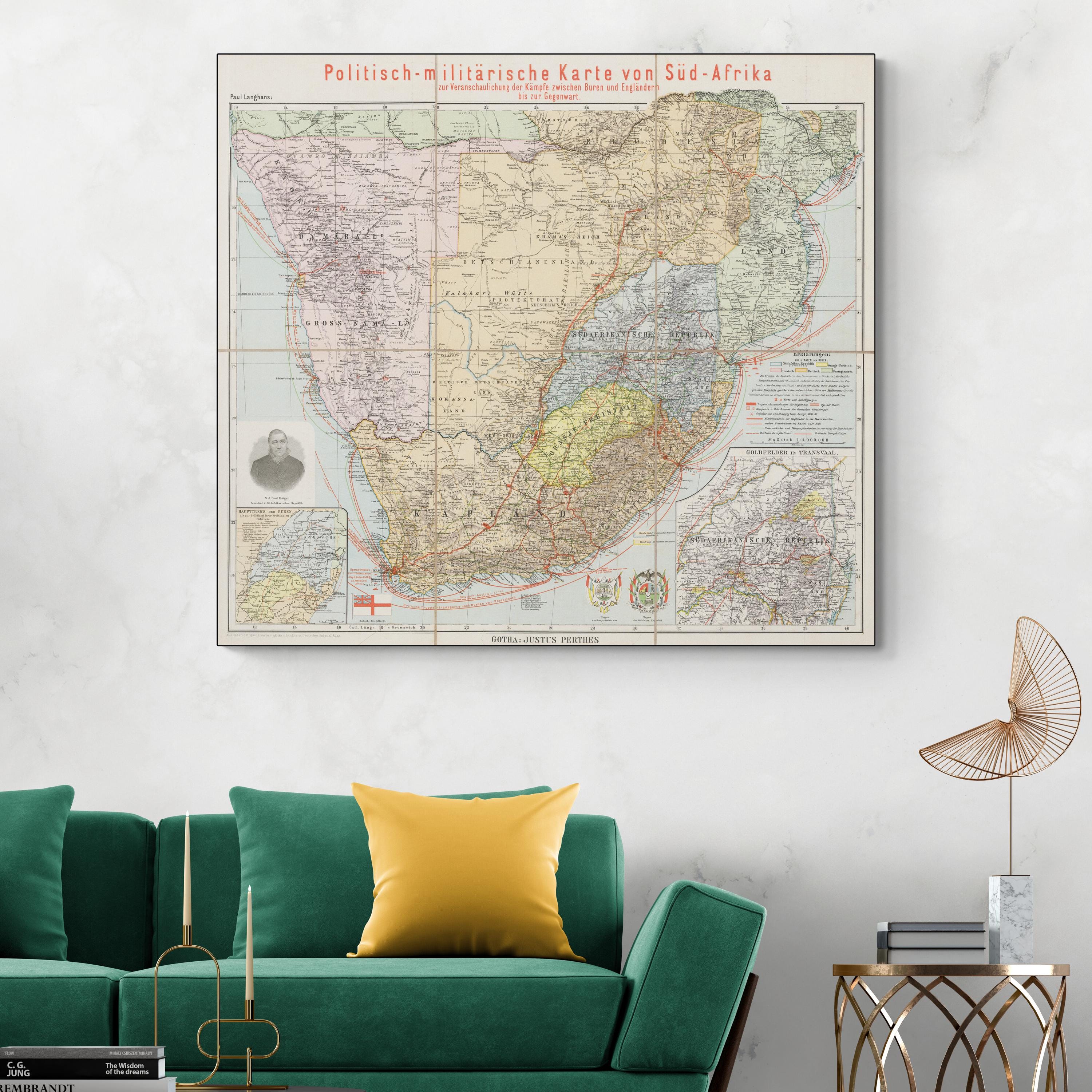 1899 Map of South Africa – Political & Military Overview at Outbreak of ...