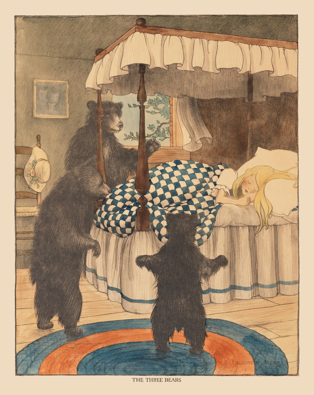 Goldilocks and the Three Bears Fairy Tale Vintage Children's Room