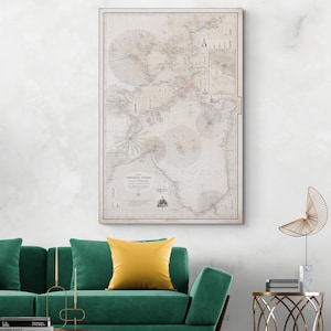 1869 Seekarte des Golfs von Riga West Esttischer Archipel Ostsee Nautik Maritim Kartographie Dekor Fine Art Print