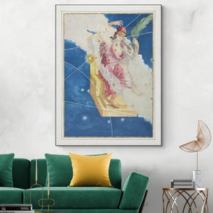 17th Century Kassiopeia Sternzeichen Illustration Astrologie Dekor Fine Art Print