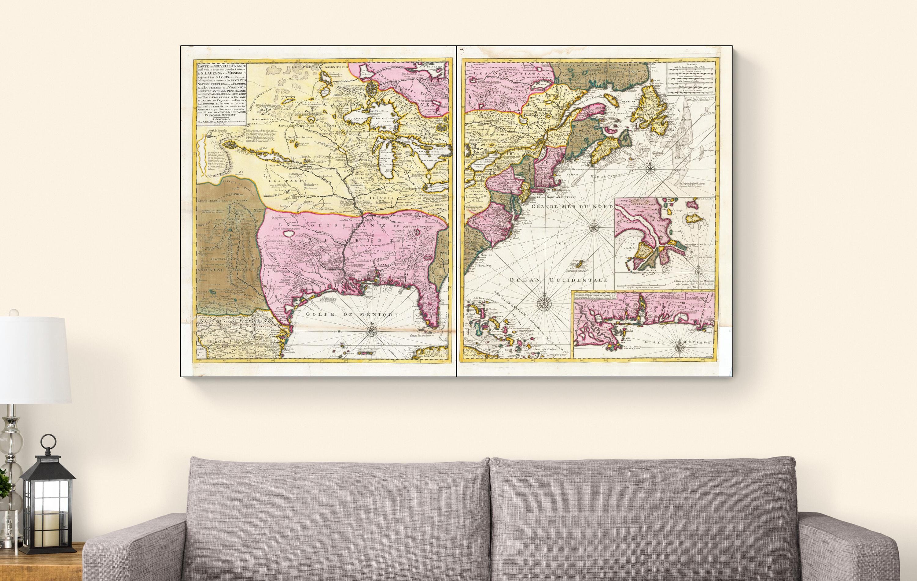 1720 Map of Colonial North America – Historic Cartography – British ...