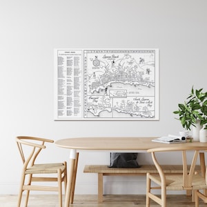 Bildliche Karte von Laguna Beach Kalifornien amerikanische Geschichte Kartographie Dekor Fine Art Print