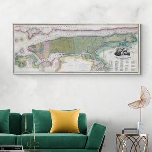 1829 David Burr Map of Manhattan Island New York City Geschichte NYC Kartographie Dekor Fine Art Print