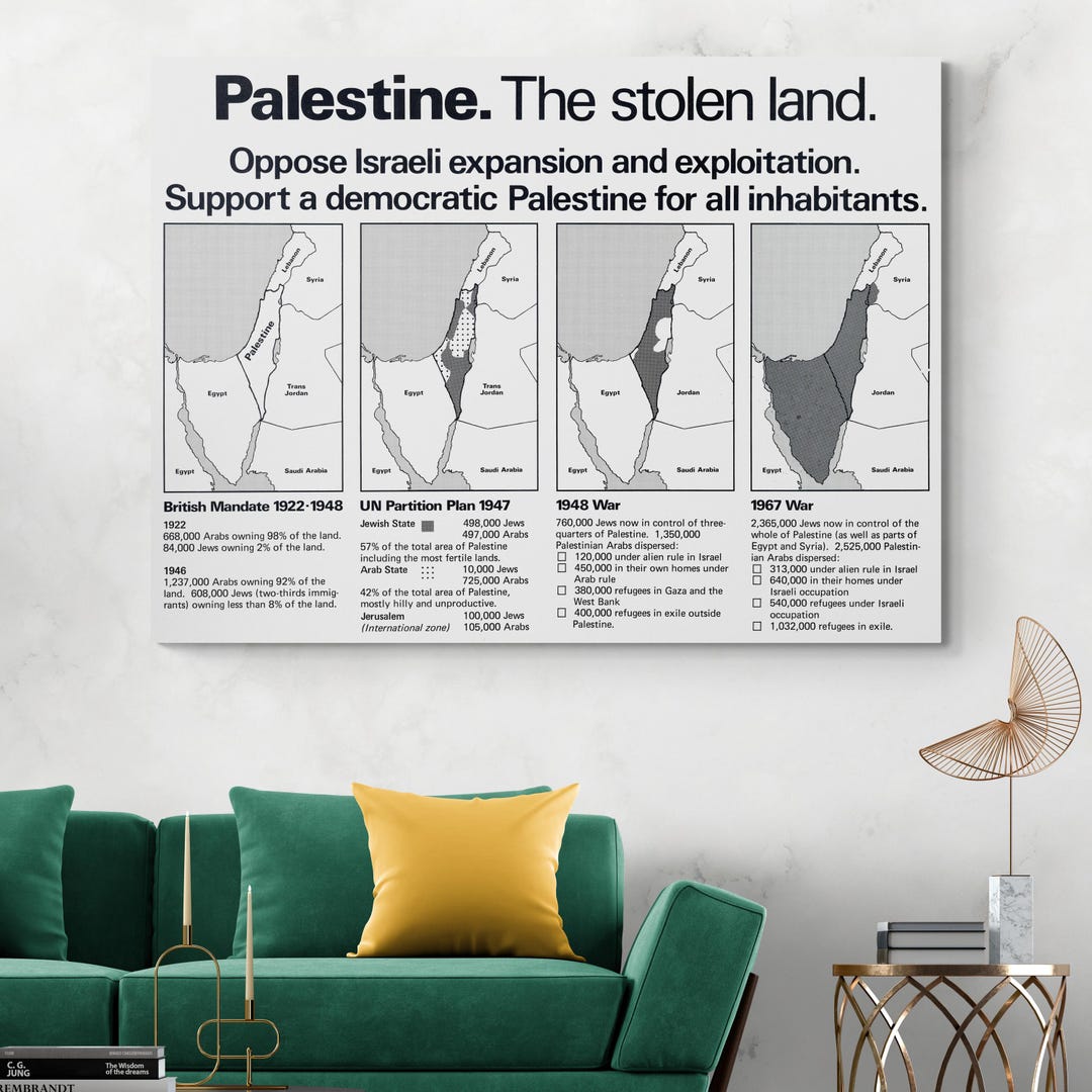 Palestine Stolen Land Transfer Map – 1946 to 1967 Historical Map ...