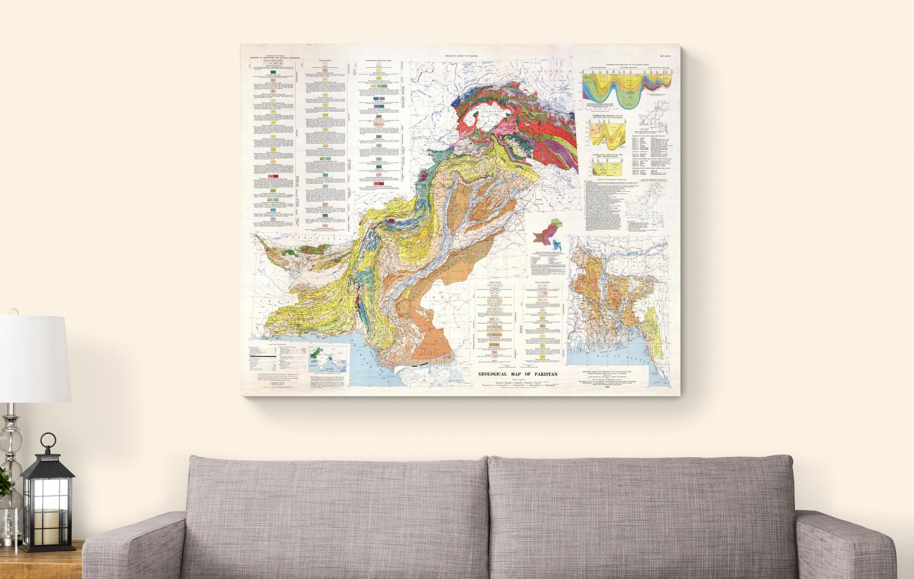 1964 Geological Map of Pakistan – Historic Earth Science Cartography ...