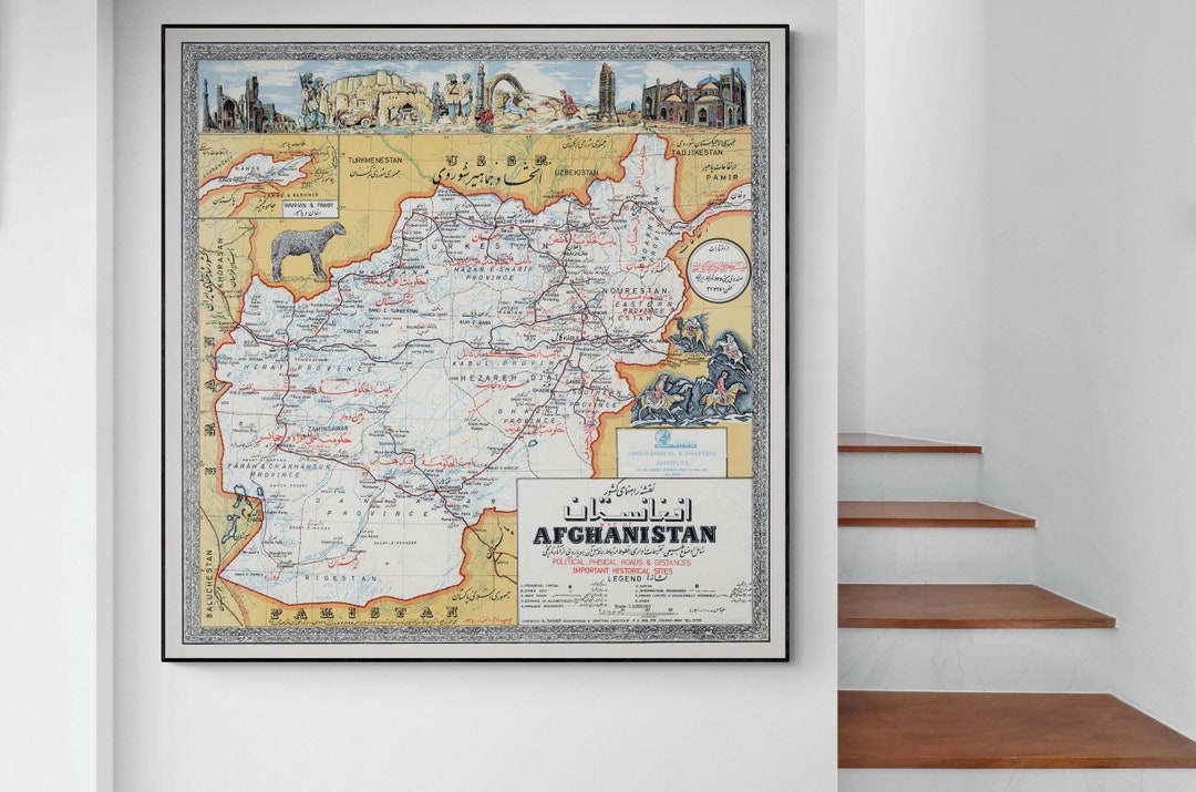1963 Map of Afghanistan Middle Eastern Geography Afghan History ...