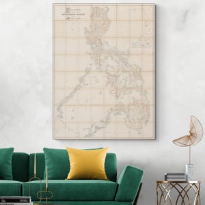 1897 Karte der Philippinen Philippinische Inseln Filippinische Kartographie Geschichte Dekor Fine Art Print