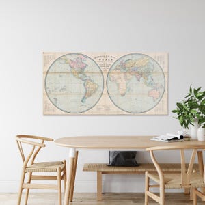 1838 Weltkarte Weltreligion Weltkarte Religiöse Geographie Protestantismus Christentum Geschichte Dekor Fine Art Print