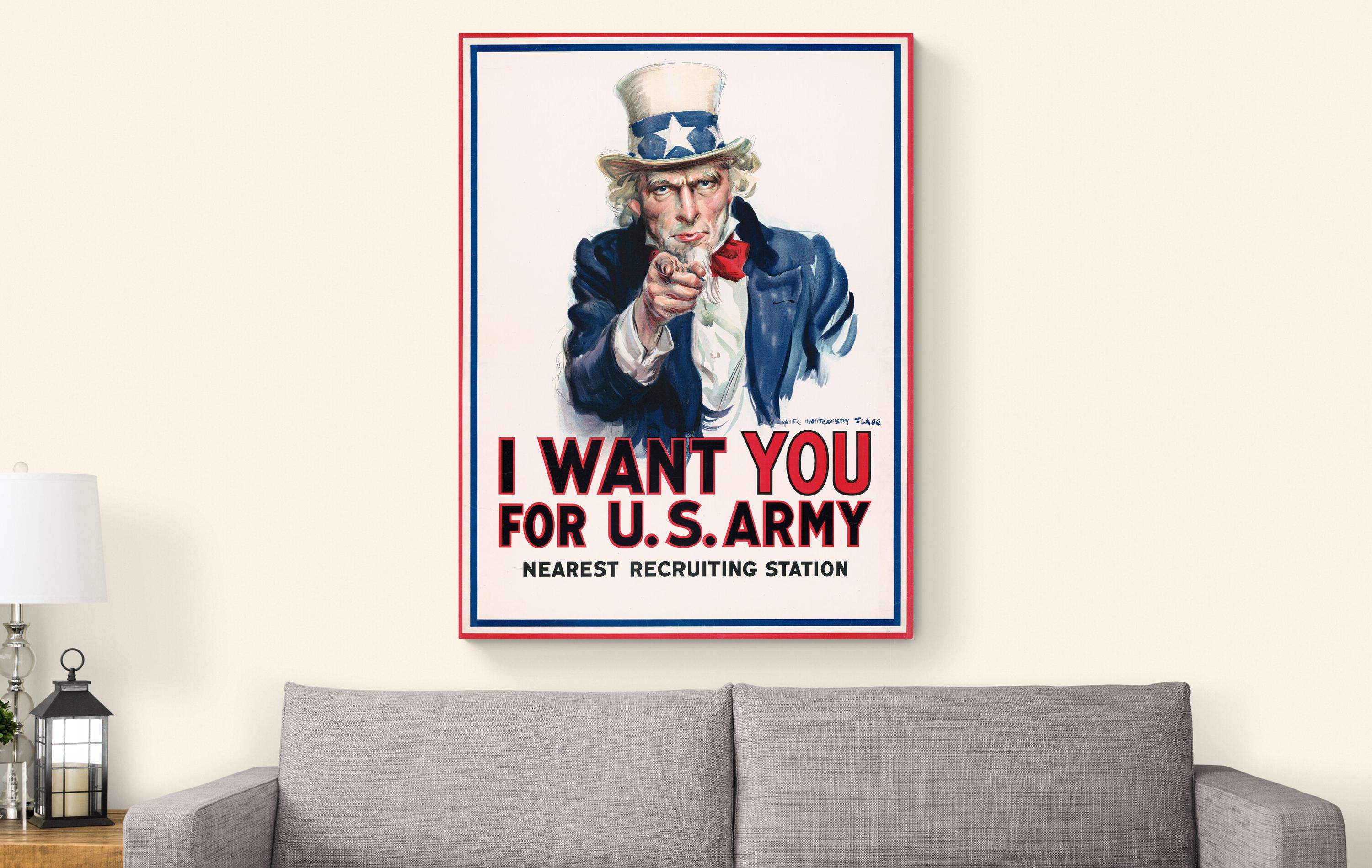 アンクル・サム「I Want You」第一次世界大戦ポスター – 1917年