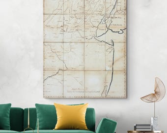 1779 Continental Army Map of New Jersey & New York – American Revolutionary War Era Detailing Roads, Rivers, Forts and Military Positions