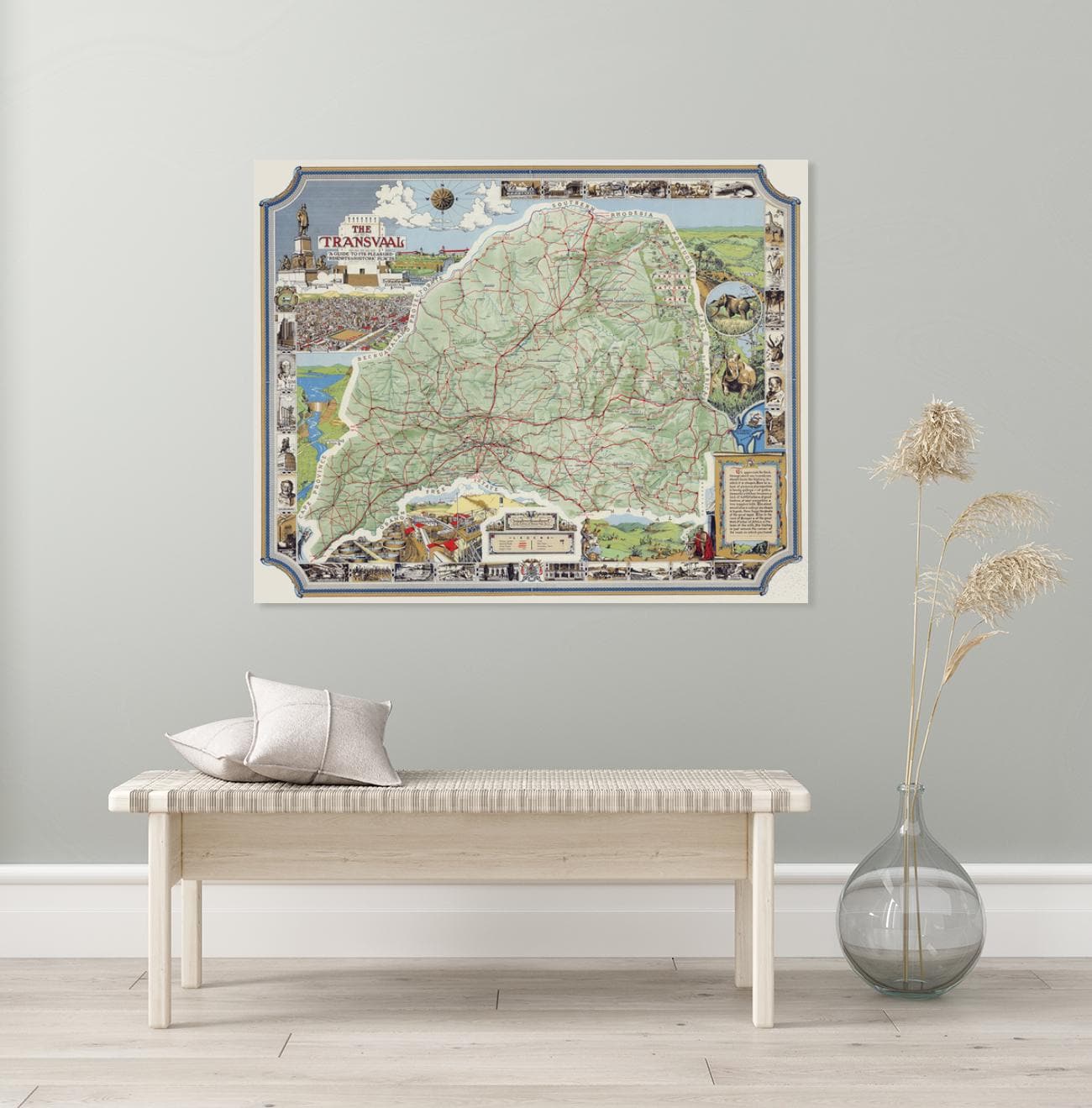 Pictorial Map of the Transvaal – Boer Republic History, Culture & Colonial Era