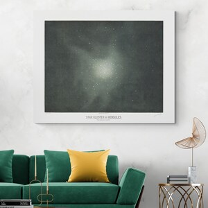 19th Century Trouvelot Illustration – Hercules Sternhaufen M13, Celestial Astronomy Space Decor Fine Art Print