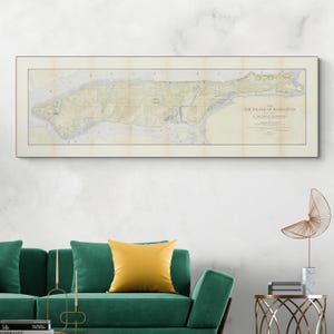 1609 Map of Manhattan at Hudson’s Entdeckung – Frühe New Yorker Entdeckungsreise, Amerikanische Kolonialgeschichte Fine Art Print