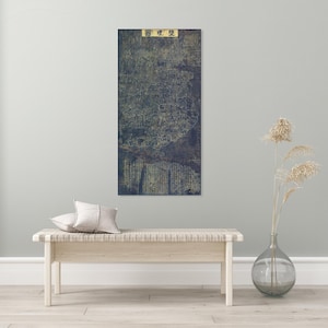 Carte Dili Tu, 13e siècle, plus ancienne carte connue de la Chine, décoration de l'histoire de la cartographie chinoise, impression d'art