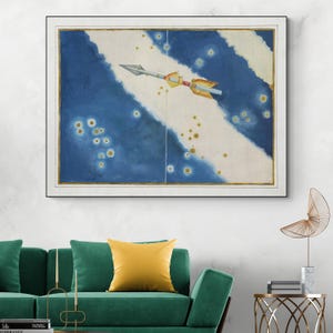 17e-eeuwse Sagitta dierenriem illustratie sterrenbeeld sterrenbeeld astrologie decor Fine Art Print
