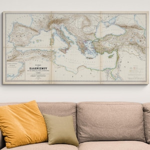 Feine Art Print Karte des antiken Griechenland während Hellenistischer Periode Antike Griechische Geschichte Dekor Kartographie