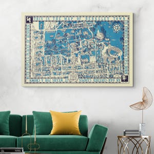 1928 Pictorial Map of University of California Berkeley – Historic Illustrated Campus Cartography – Academic Life & Architectural Landmarks