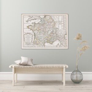 Antike Karte Frankreichs römisches Gallien Weltgeschichte Dekor Fine Art Print