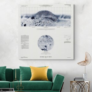 Nasa Bildkarte Triton Mond des Neptuns Space Celestial Astronomical Retrograde Orbit Dekor Fine Art Print