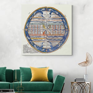Jain Dharma Karte des Universums östliche spirituelle religiöse kosmologische Jainismus Geschichte Dekor Fine Art Print