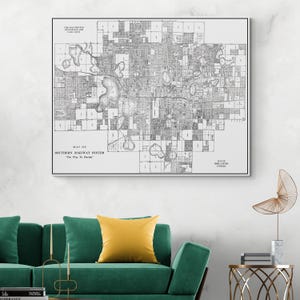 1923 kaart van Orlando Florida Amerikaanse cartografie geschiedenis decor Fine Art Print