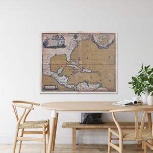 1673 früheste Karte der britischen Kolonien in Nordamerika amerikanische Geschichte kolonial Kartographie Dekor Fine Art Print