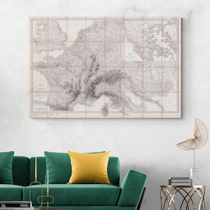 Mapa de la República Francesa de 1811, Primer Imperio Francés, Francia Napoleónica, Historia Mundial, Cartografía, Decoración, Impresión de Bellas Artes