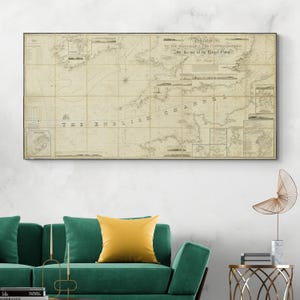 18th Century Sea Chart of the English Channel – Historic Nautical Map Showing Coastal Ports, Navigation Routes, and Maritime Geography