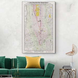 1904 Früheste S-Bahn U-Bahn Karte von Manhattan New York City NYC öffentlichen Nahverkehr Geschichte Kartographie Dekor Fine Art Print