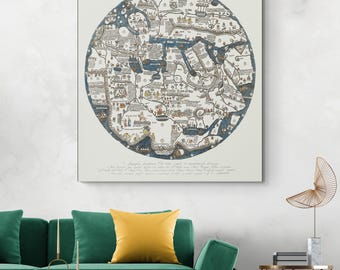 15th Century Borgia Mappa Mundi – Medieval World Map Showing Biblical, Mythological & Classical Geography in T-O Style from the 1400s